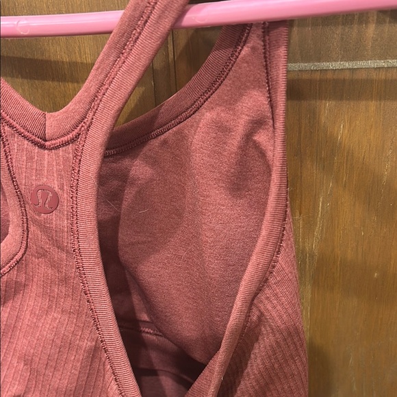 New Lululemon rust red sleeveless racerback tank padded 10 - Picture 5 of 10